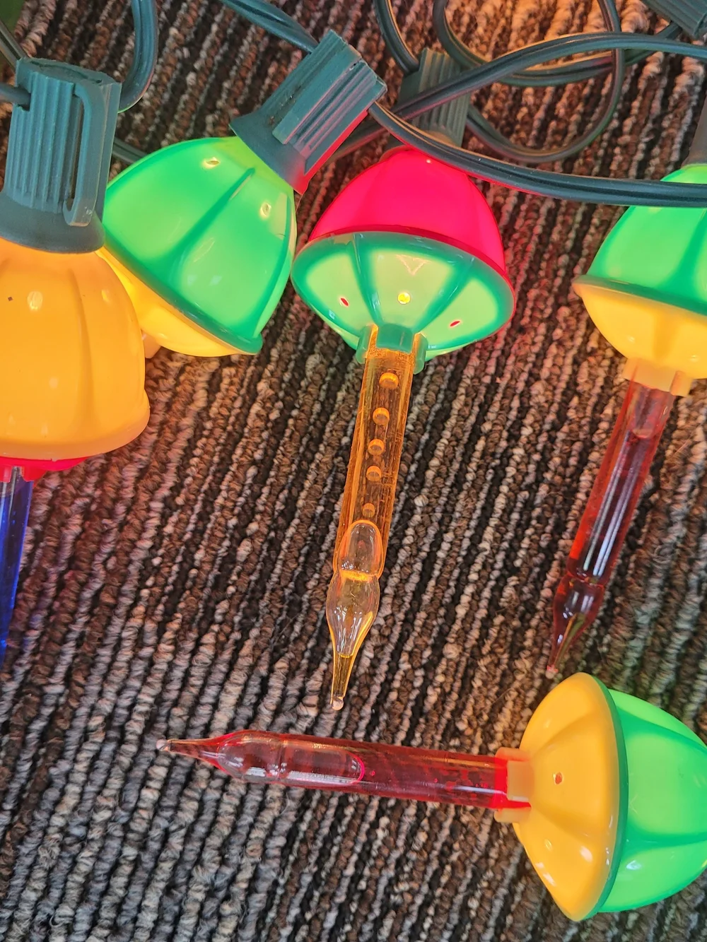 Multi 7 Bubble Light Set - Multi Color - Set Of 2